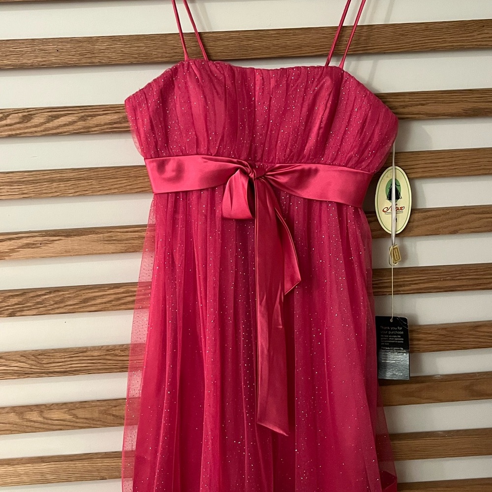 Sparkly pink baby doll dress